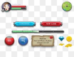 Botões De Jogo Dos Desenhos Animados Para Desenvolvimento De Jogos PNG ,  Jogos, Botão, Interface Do Usuário Imagem PNG e PSD Para Download Gratuito