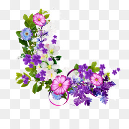 Natureza fundo png & imagem png - Flor de Clip-art - Borda flores roxas