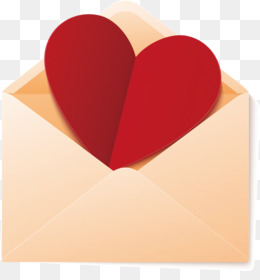 carta do amor, coração dentro a aberto envelope 19880721 PNG