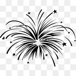 Desenho de fogos de artifício Preto e branco, fogos de artifício, branco,  folha png