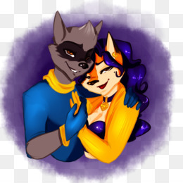 Sly Cooper e Carmelita Fox, retrato animado, png