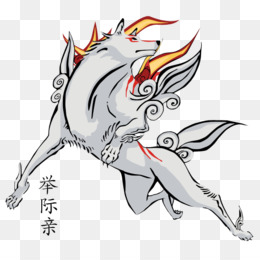 Okami. Amaterasu  Kitsune, Raposa, Esboço