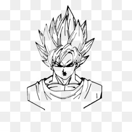 Goku Cabelo fundo png & imagem png - Arte de linha Figura de desenho Branco  Esboço - Goku cabelo png transparente grátis