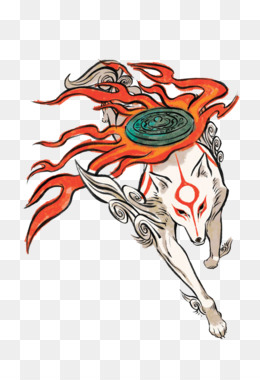 Okami. Amaterasu  Kitsune, Raposa, Esboço