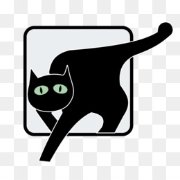 Logotipo de desenho animado de gato de Halloween