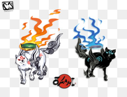 Okami. Amaterasu  Kitsune, Raposa, Esboço