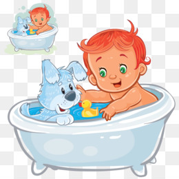 Baixe Diversão na hora do banho do bebê desenho animado com estrela  imaginária PNG - Creative Fabrica