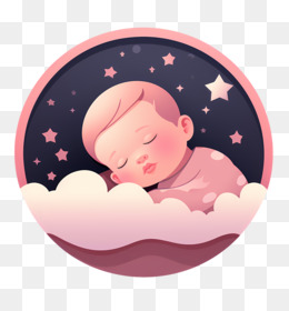 clipart de swaddle de bebê dormindo. bebê de sono fofo simples