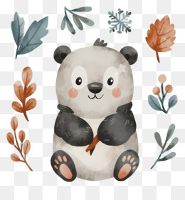 arquivo de animal fofo dos desenhos animados de urso panda png 9637589 PNG